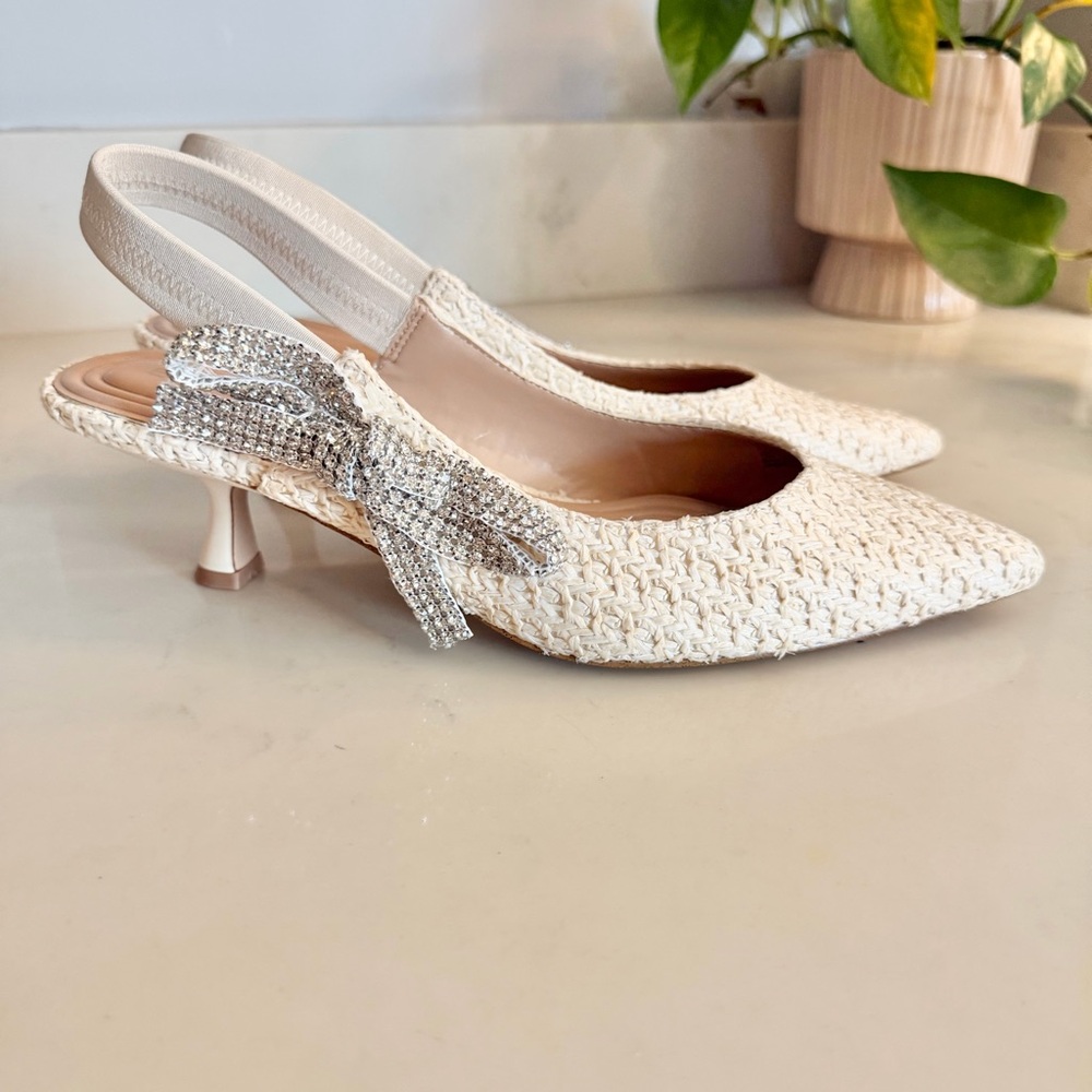 BCBGeneration Cream Slingback Kodari Raffia Pump - Picture 2 of 7